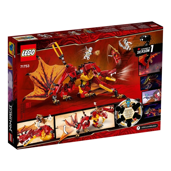 ასაწყობი კონსტრიქცია Lego 71753 Ninjago Fire Dragon Attack 563Pcs