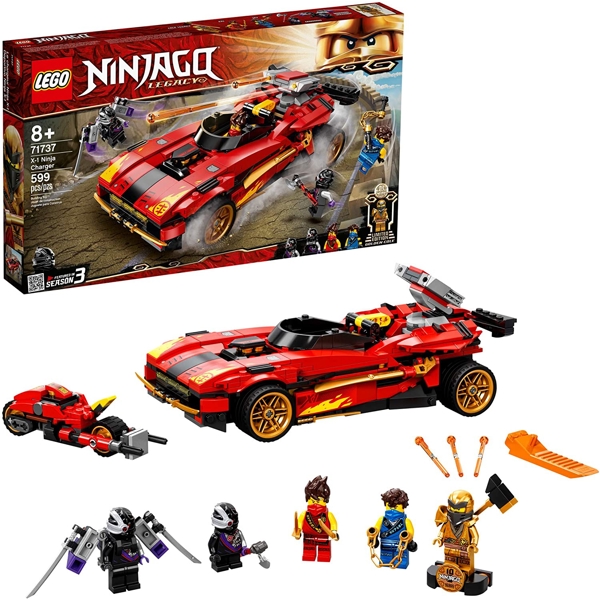 ასაწყობი მანქანა Lego 71737 Ninjago X-1 Ninja Charger 599Pcs