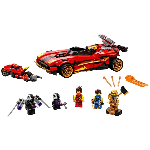 ასაწყობი მანქანა Lego 71737 Ninjago X-1 Ninja Charger 599Pcs