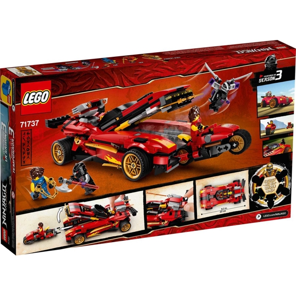 ასაწყობი მანქანა Lego 71737 Ninjago X-1 Ninja Charger 599Pcs