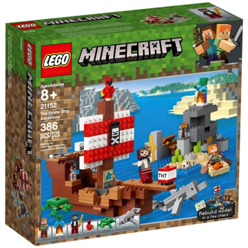 ასაწყობი კონსტრუქცია Lego 21152 Minecraft Pirate Ship Adventures 386Pcs