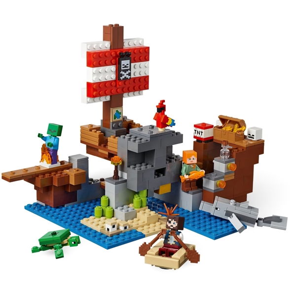 ასაწყობი კონსტრუქცია Lego 21152 Minecraft Pirate Ship Adventures 386Pcs