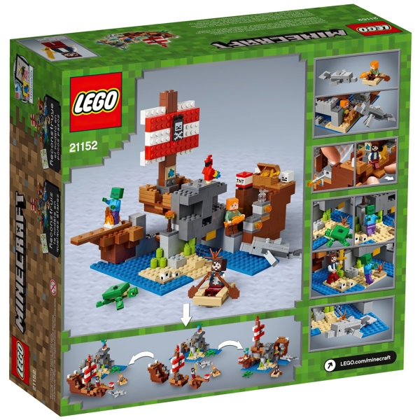 ასაწყობი კონსტრუქცია Lego 21152 Minecraft Pirate Ship Adventures 386Pcs