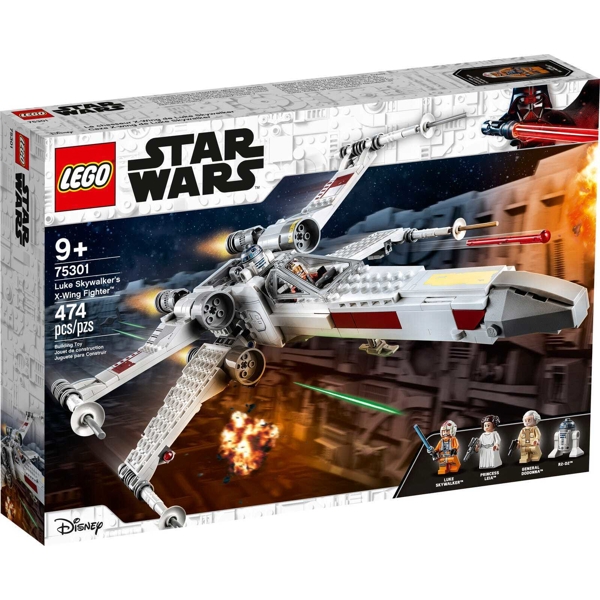 ასაწყობი თვითმფრინავი Lego 75301 Star Wars X-wing Fighter Luke Skywalker 474Pcs