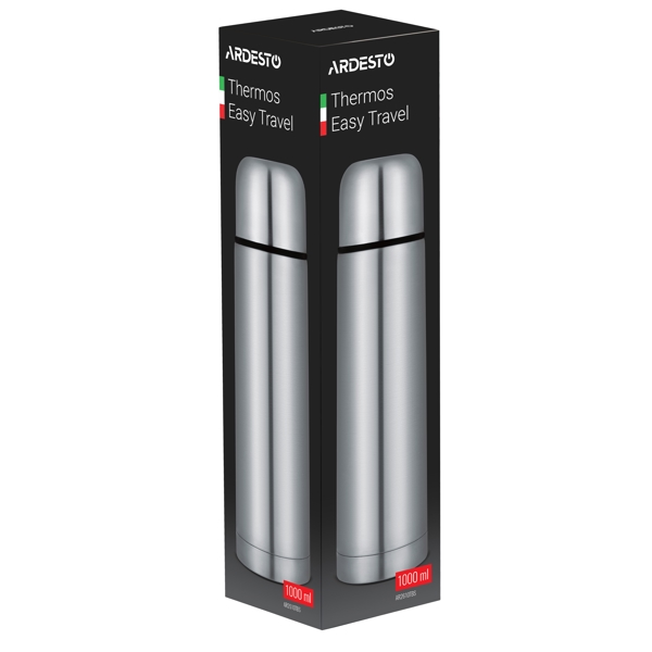 თერმოსი Ardesto AR2610TBS, 1000ml, Silver