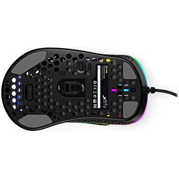 Xtrfy M4 RGB Wired Gaming mouse, USB, Glossy Gray