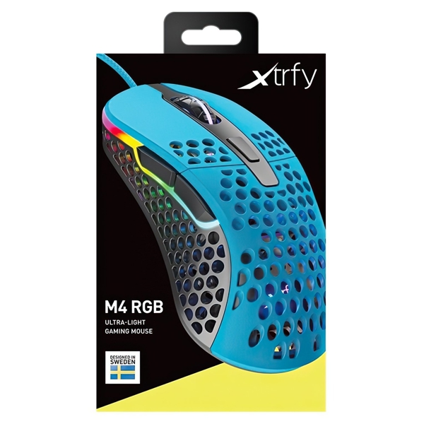 მაუსი Xtrfy M4 RGB Wired Gaming Mouse, USB, Blue