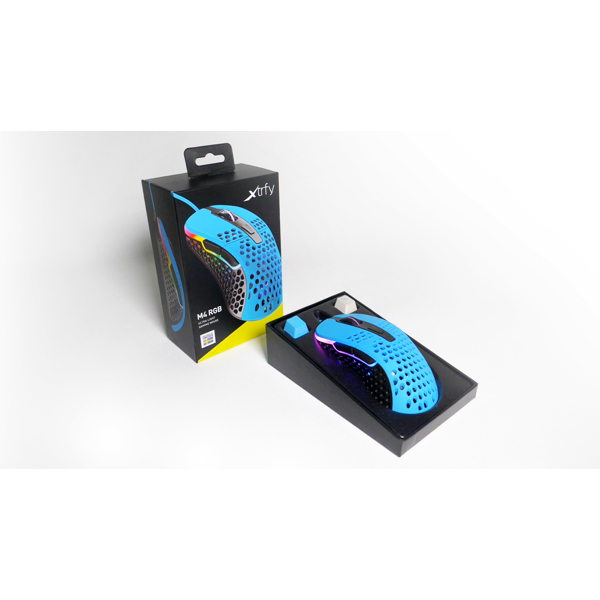 მაუსი Xtrfy M4 RGB Wired Gaming Mouse, USB, Blue