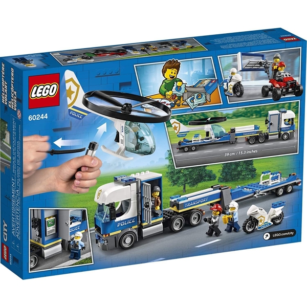 ასაწყობი ვერტმფრენი Lego 60244, City Police Helicopter Transport