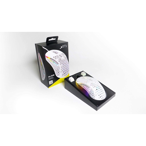 მაუსი Xtrfy M4 RGB Wired Gaming Mouse, USB, White