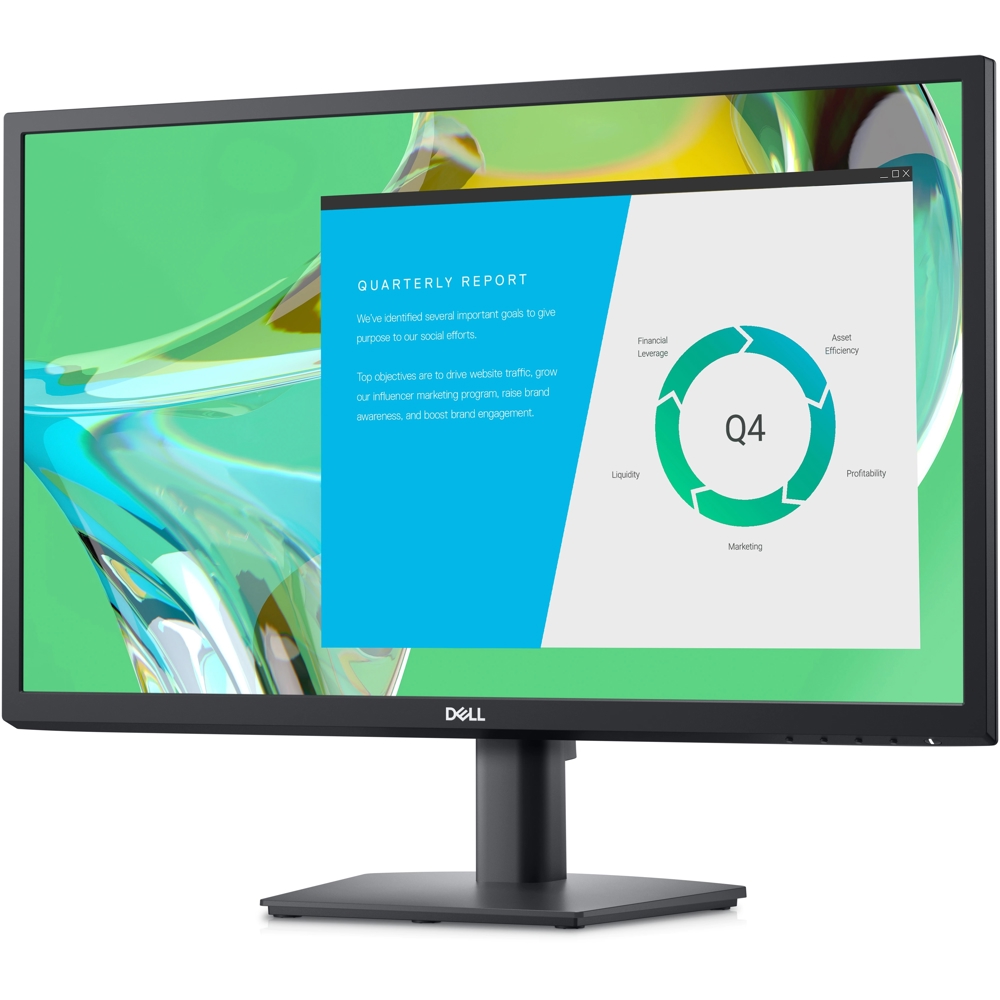 Dell E2422HN 24" Monitor, FHD, LED, IPS, HDMI, VGA, Black