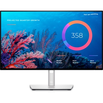 მონიტორი Dell U2422HE UltraSharp 24, 23.8", USB-C Hub Monitor, FHD, IPS, HDMI, DP, RJ45, Silver/Black