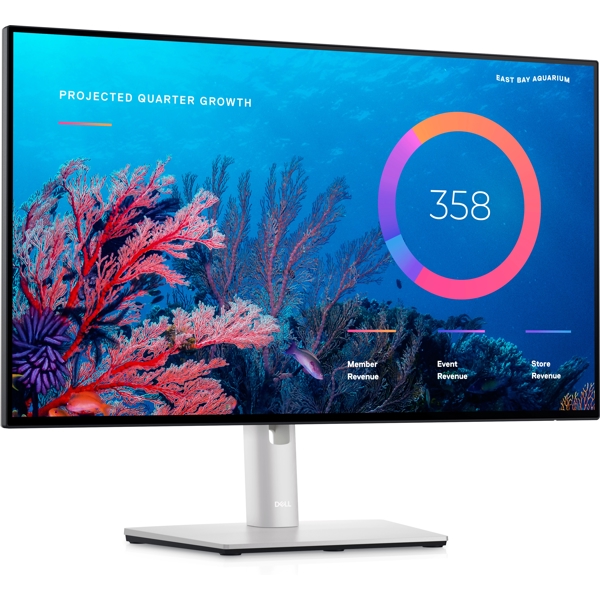 Dell U2422HE UltraSharp 24, 23.8", USB-C Hub Monitor, FHD, IPS, HDMI, DP, RJ45, Silver/Black
