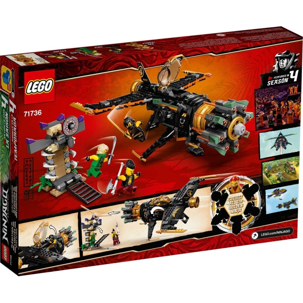 ასაწყობი თვითმფრინავი Lego 71736, Ninjago Boulder Blaster