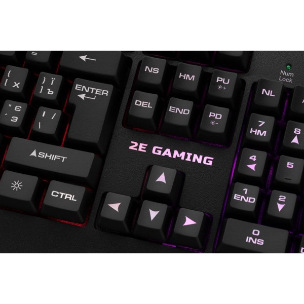 კლავიატურა 2E KG330, Wired, LED, Gaming Keyboard, Black