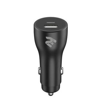 მანქანის დამტენი 2E 2E-ACR18PDQC-B Car Charger Dual USB 38W, PD, QC black