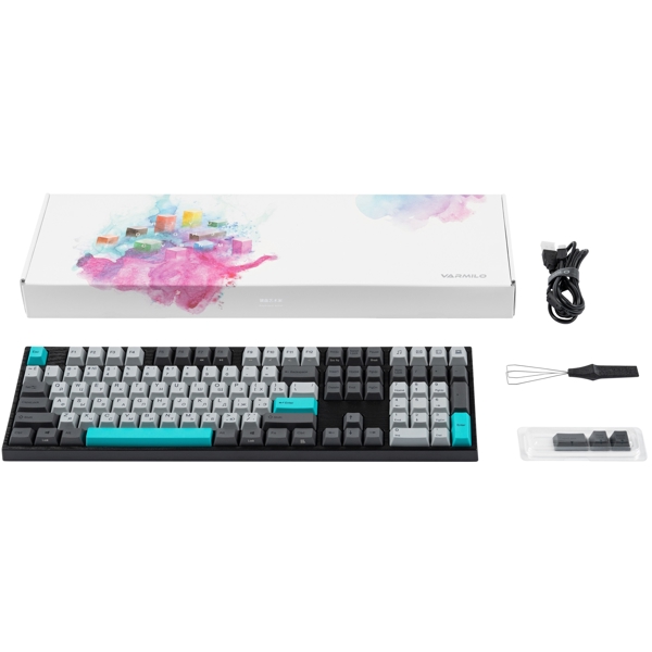 კლავიატურა Varmilo VA108M Moonlight, Cherry MX Blue, USB, Wired Gaming Keyboard