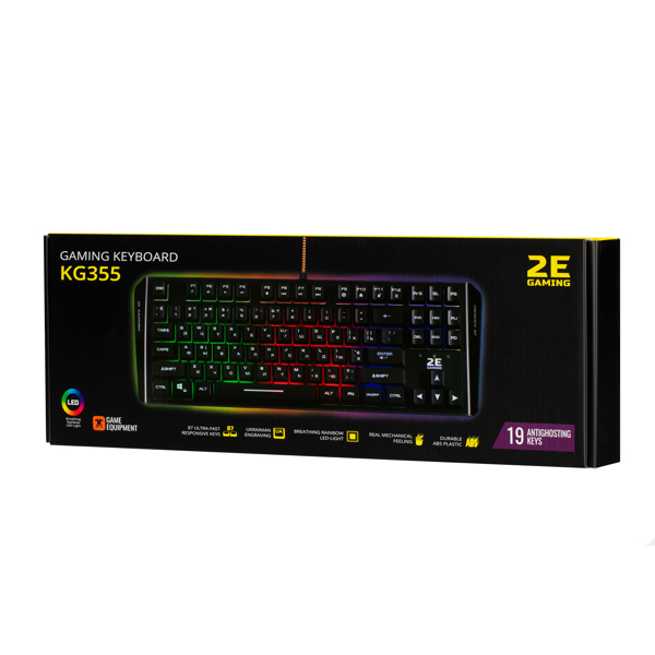 2E KG355 LED, USB, Wired, Gaming Keyboard Black