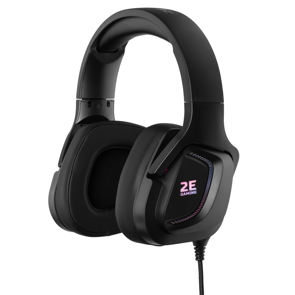ყურსასმენი 2E HG340 Gaming Headset, Wired, RGB, 3.5mm, Black