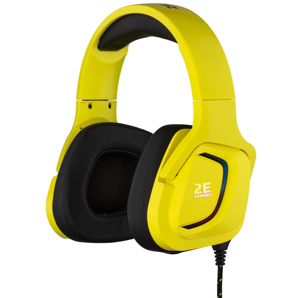 ყურსასმენი 2E HG340 Wired, Gaming Headset  RGB, 3.5mm, Yellow