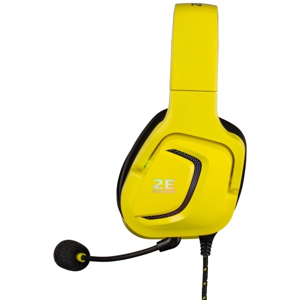 ყურსასმენი 2E HG340 Wired, Gaming Headset  RGB, 3.5mm, Yellow