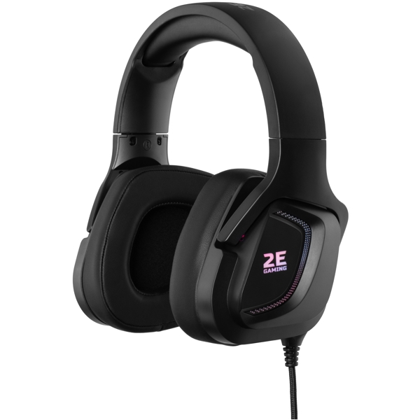 ყურსასმენი 2E HG340 Wired Gaming Headset RGB, USB 7.1, Black