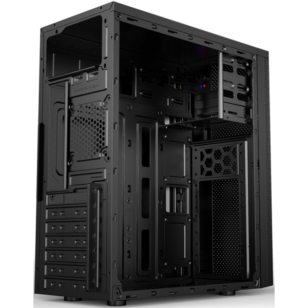 2E E185-400 ALFA Computer Case, MidT, PSU 2E ATX400W, MidT, 2xUSB2.0, 1xUSB3.0, steel (side panel), black