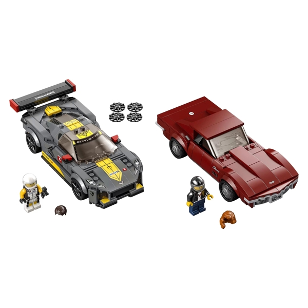 ასაწყობი მანქანა Lego 76903, Chevrolet Corvette C8.R Race Car and 1968 Chevrolet Corvette