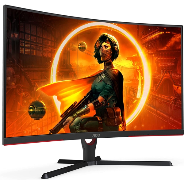 მონიტორი AOC C32G3AE/BK 31.5", Curved Gaming Monitor, FHD, VA, 2xHDMI, 1xDP, Black