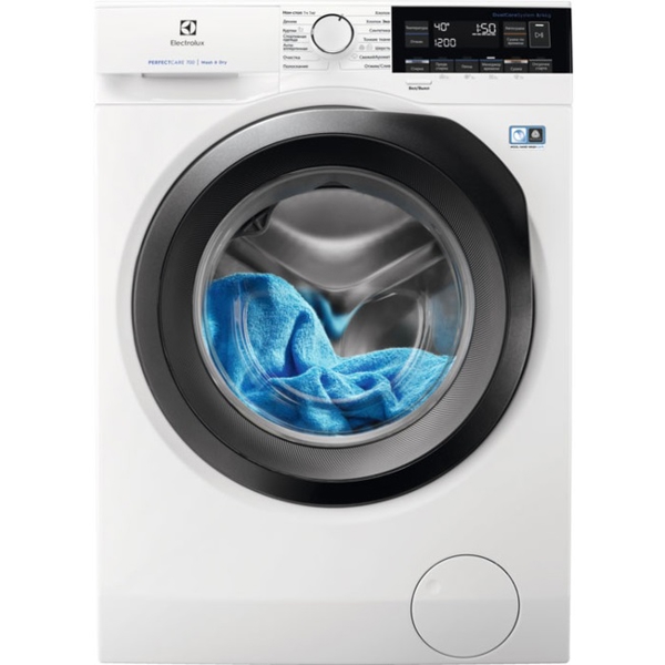 სარეცხი მანქანა Electrolux EW7WR368SR 8kg, Wash + 4kg, 1600Rpm, White