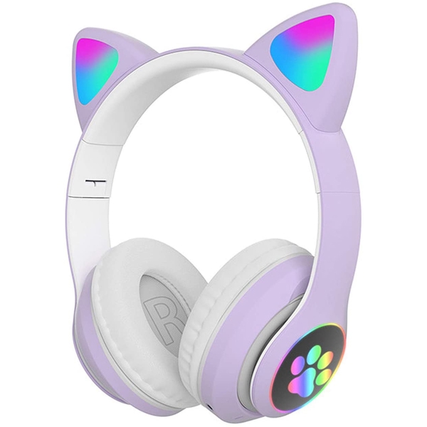 ყურსასმენი Cat Ear STN-28 Wireless bluetooth Headphones, Purple