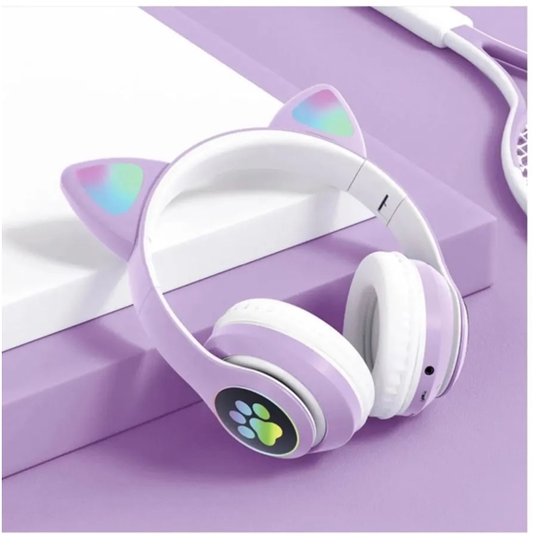 ყურსასმენი Cat Ear STN-28 Wireless bluetooth Headphones, Purple