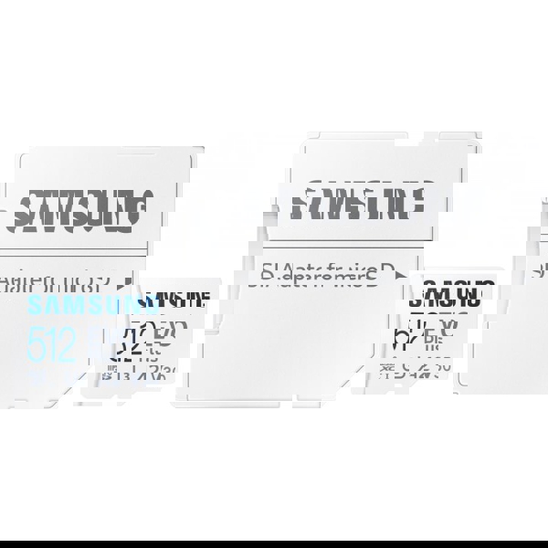 მეხსიერების ბარათი Samsung MB-MC512KA/RU, 512GB MICROSDXC, UHS-I CLASS 10+SD ADAPTER 