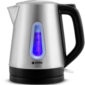 Vitek VT-7038, 2200W, 1.7L, Electric Kettle, Silver