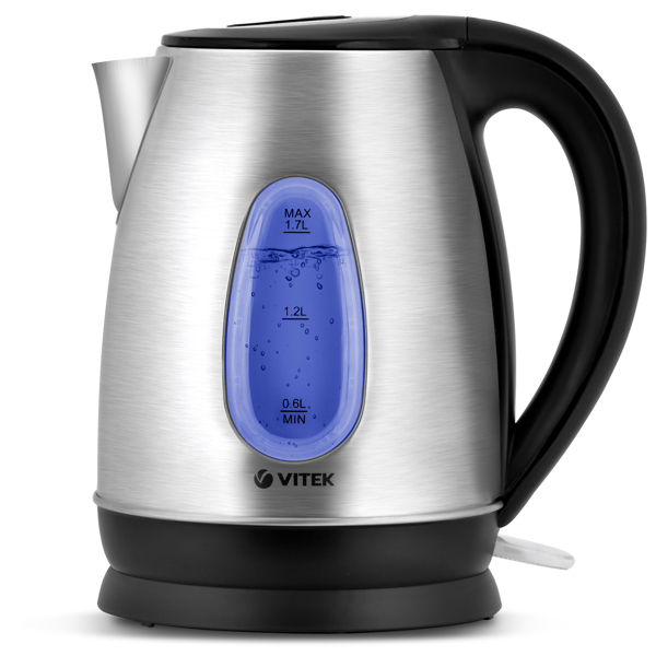 ელექტრო ჩაიდანი Vitek VT-7039 Kettle 1.7L, 2200W, Silver