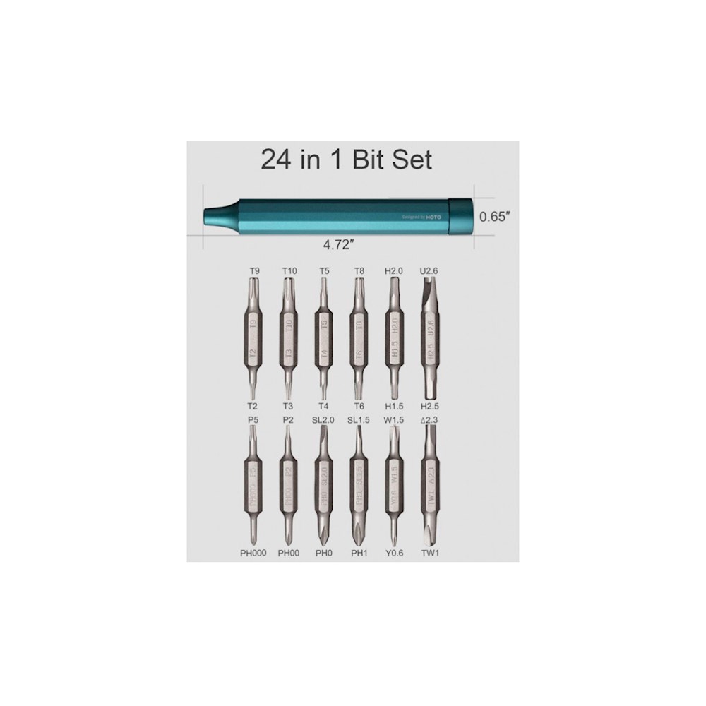 ხელსაწყოების ნაკრები Xiaomi Hoto X20005, 24 In 1 Precision Screwdriver Kit, Green