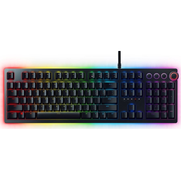 კლავიატურა Razer RZ03-01870700-R3R1 Gaming Keyboard Huntsman Elite, Clicky Optical Purple Switch, USB, RGB, Black