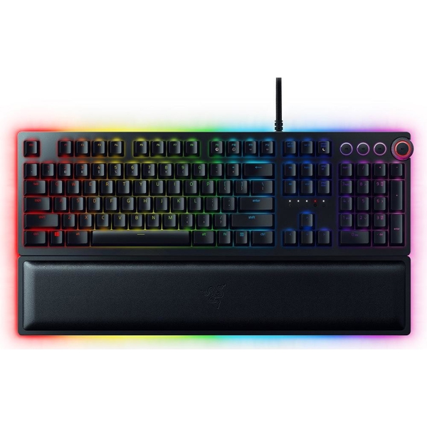 კლავიატურა Razer RZ03-01870700-R3R1 Gaming Keyboard Huntsman Elite, Clicky Optical Purple Switch, USB, RGB, Black