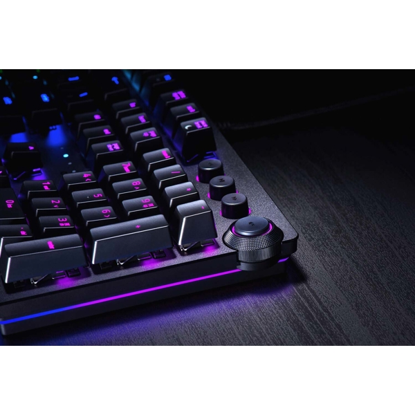 კლავიატურა Razer RZ03-01870700-R3R1 Gaming Keyboard Huntsman Elite, Clicky Optical Purple Switch, USB, RGB, Black