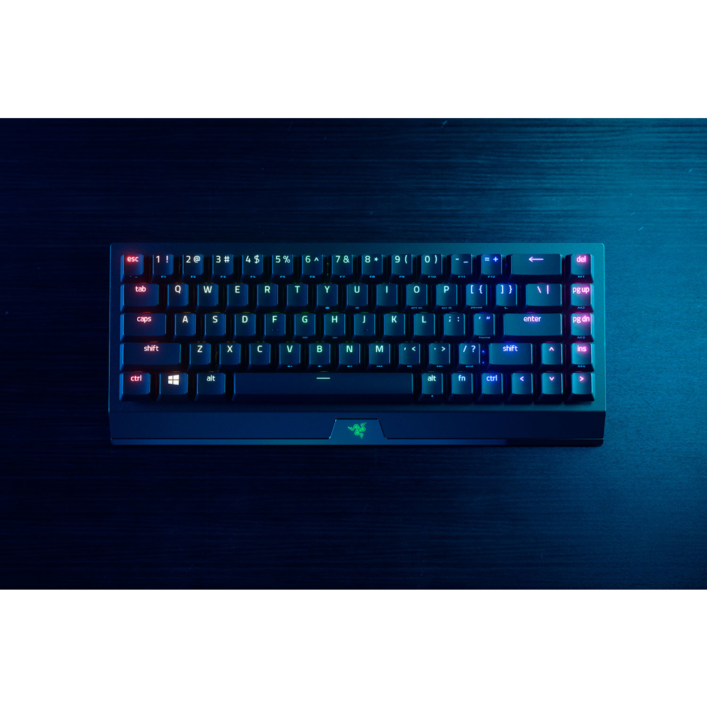 კლავიატურა Razer RZ03-03890700-R3R1 BlackWidow V3 Mini HyperSpeed Gaming Keyboard, Yellow Switch, BT, USB, RGB, Black