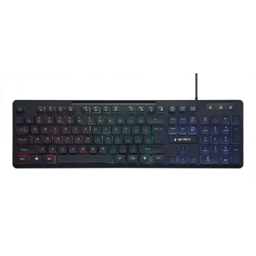 კლავიატურა Gembird KB-UML-02 Rainbow, Wired, backlight multimedia keyboard, Black