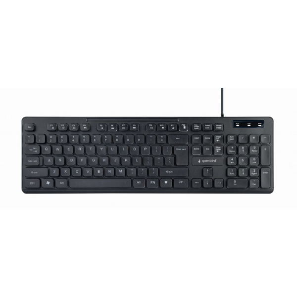 კლავიატურა Gembird KB-UML-02 Rainbow, Wired, backlight multimedia keyboard, Black