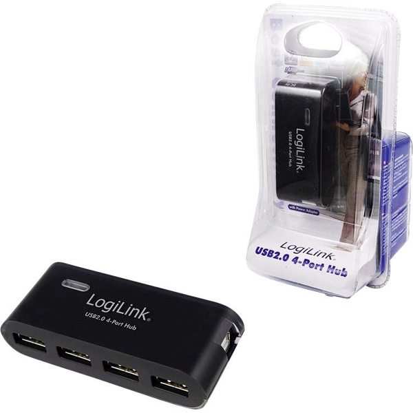 USB ჰაბი Logilink UA0085, Hub 4-Port USB2.0, Black