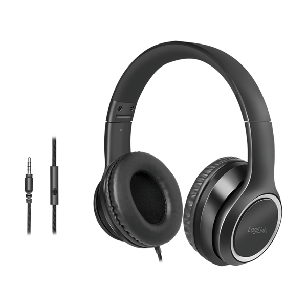 ყურსასმენი Logilink HS0053, Wired Headset, 3.5mm Jack, Black