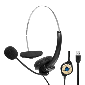 ყურსასმენი Logilink HS0056, Wired Mono Headset, USB, Black