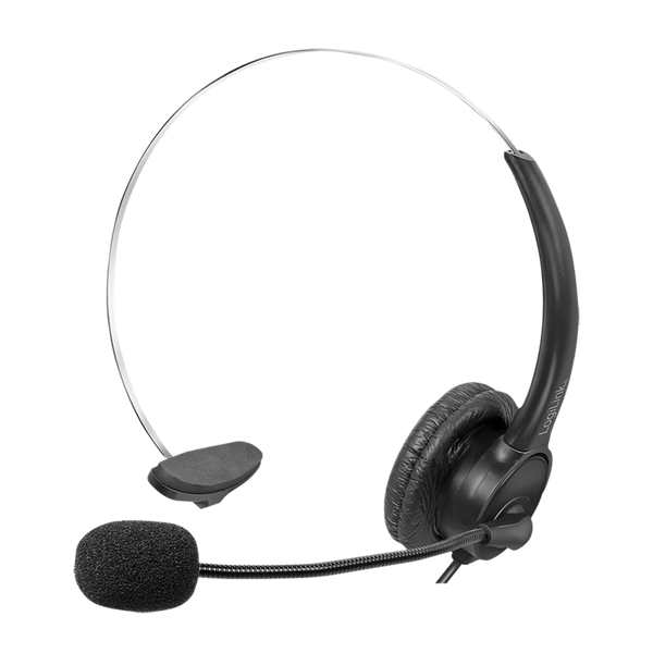 ყურსასმენი Logilink HS0056, Wired Mono Headset, USB, Black