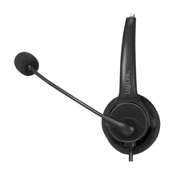 ყურსასმენი Logilink HS0056, Wired Mono Headset, USB, Black