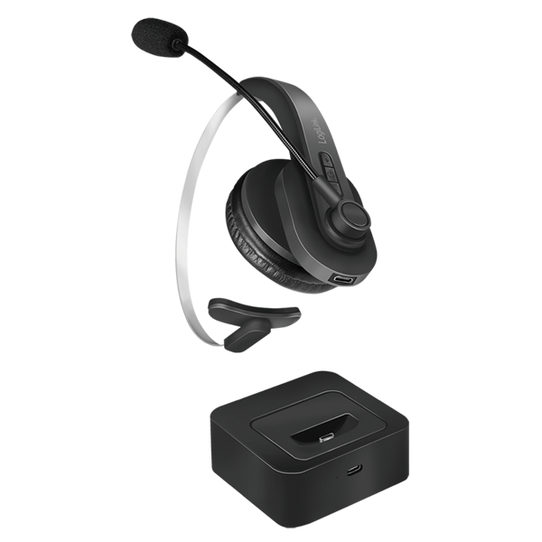 ყურსასმენი LogiLink BT0059, Wireless, Mono Headset, Bluetooth, With Charging Stand, Black