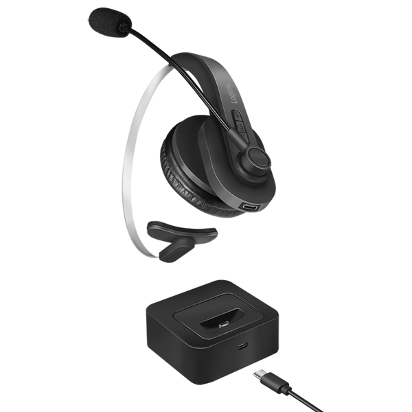 ყურსასმენი LogiLink BT0059, Wireless, Mono Headset, Bluetooth, With Charging Stand, Black