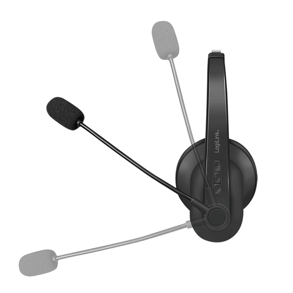 ყურსასმენი LogiLink BT0059, Wireless, Mono Headset, Bluetooth, With Charging Stand, Black